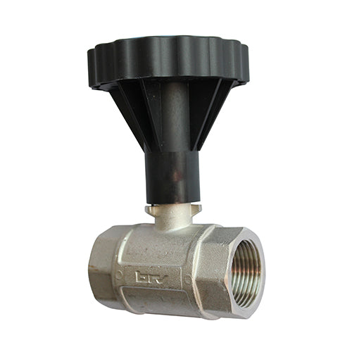 Ball Valve With Thermometer - 1.1/4" Female Blue image 1