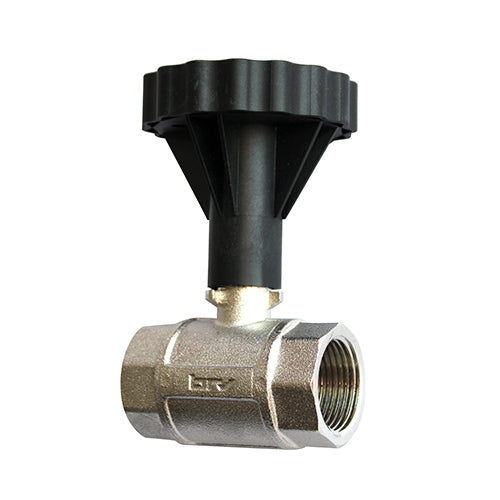Ball Valve With Thermometer - 1" Female Red image 1