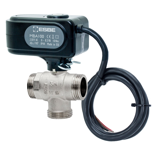 ESBE MBA132 3-Way Diverter Valve 1″ BSP Male 9.6 Kvs (43102500)